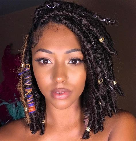 faux locs hairstyles short|short goddess faux locs.